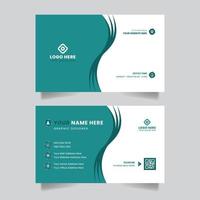 Modern creative business card and name card visiting card horizontal simple clean template design vector