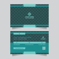 Modern creative business card and name card visiting card horizontal simple clean template design vector