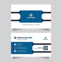 Modern creative business card and name card visiting card horizontal simple clean template design vector