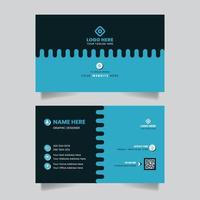 Modern creative business card and name card visiting card horizontal simple clean template design vector