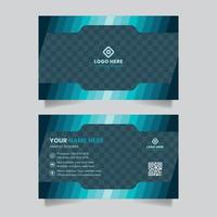 Simple double-sided creative business card name or visiting card design template vector