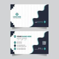 Modern creative business card and name card visiting card horizontal simple clean template design vector