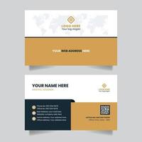 Simple double-sided creative business card name or visiting card design template vector