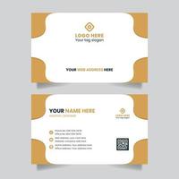 Simple double-sided creative business card name or visiting card design template vector