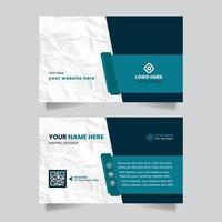 Simple double-sided creative business card name or visiting card design template vector