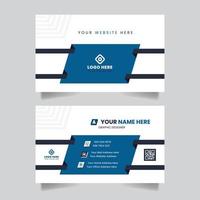 Simple double-sided creative business card name or visiting card design template vector