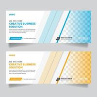 Creative business marketing banner for social media cover design template vector
