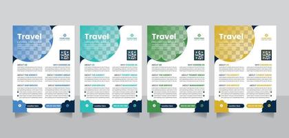 Unique and modern poster magazine travel agency flyer design layout template vector