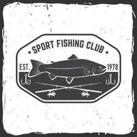 club deportivo de pesca. ilustración vectorial vector