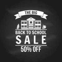 Back to School design on the chalkboard vector