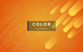 minimal orange yellow gradient abstract geometric fluid dynamic shape composition liquid rounded background. eps10 vector