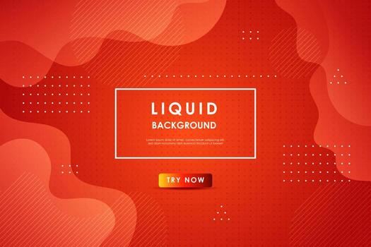 abstract orange gradient wavy light liquid color with geometric shape background. eps10 vector