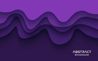 Multi layers purple color texture 3D papercut layers in gradient vector banner. Abstract paper cut art background design for website template. Topography map concept or smooth origami paper cut