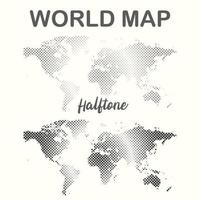 World map halftone vector