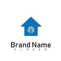 home key lock logo design real estate vector