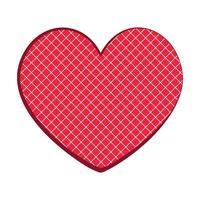 red checkered heart vector