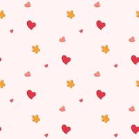 romantic pattern with hearts vector