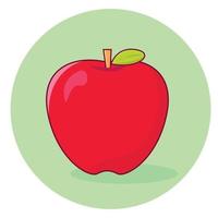 manzana fruta vector ilustración estilo plano