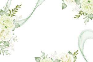 Beautiful Watercolor Floral Rose Background vector