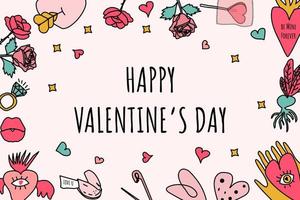 happy valentines day background vector