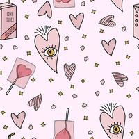 esoteric valentines day pattern vector