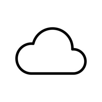 Cloud, backup, online storage not available concept icon in line style design isolated on white background. Editable stroke. vector