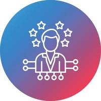 Competence Line Gradient Circle Background Icon vector