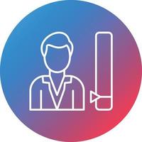 Disengaged Participant Line Gradient Circle Background Icon vector