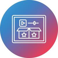 Demonstration Line Gradient Circle Background Icon vector