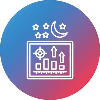 Evening Class Line Gradient Circle Background Icon vector