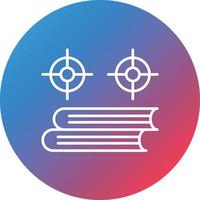 aprendizaje objetivo línea gradiente círculo fondo icono vector