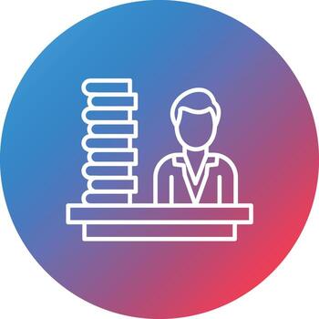 Overload Line Gradient Circle Background Icon vector