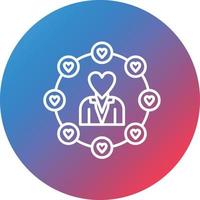 Soft Skills Line Gradient Circle Background Icon vector