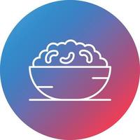 Mac N Cheese Line Gradient Circle Background Icon vector