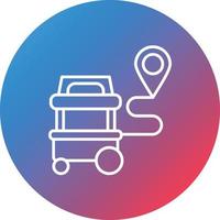 Street Food Tour Line Gradient Circle Background Icon vector