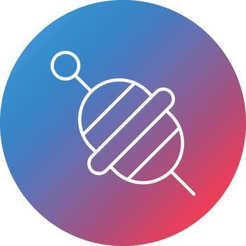 Bobber Line Gradient Circle Background Icon vector