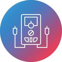 Multimeter Line Gradient Circle Background Icon vector