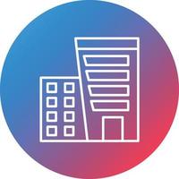 Office Line Gradient Circle Background Icon vector