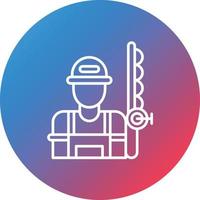 icono de fondo de círculo degradado de línea de aficionado vector