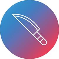 Knife Line Gradient Circle Background Icon vector
