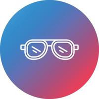 Sunglasses Line Gradient Circle Background Icon vector