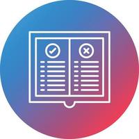 Rule Line Gradient Circle Background Icon vector