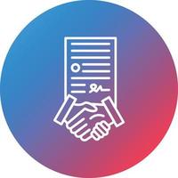 Settlement Line Gradient Circle Background Icon vector