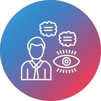 Testimony Line Gradient Circle Background Icon vector