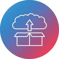 Cloud Deployment Line Gradient Circle Background Icon vector