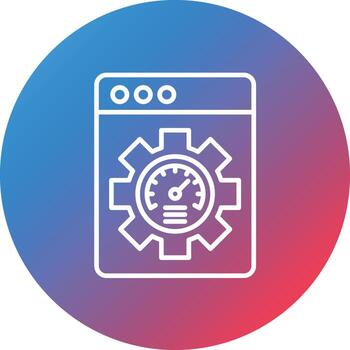 Efficiency Line Gradient Circle Background Icon vector