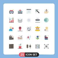 25 Creative Icons Modern Signs and Symbols of hand business text budget tool Editable Vector Design Elements