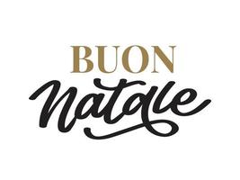 Christmas,Buon Natale greeting card.Handwriting lettering in italian.Holiday lettering.New year template.Vintage vector,typography design. vector
