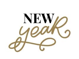 tarjeta botánica abstracta de feliz año nuevo con banner de marco cuadrado y tipografía moderna. diseño de saludo de colores pastel verde y rosa. aislado. vector