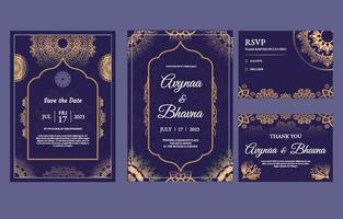 Mandala In Indian Wedding Invitations vector